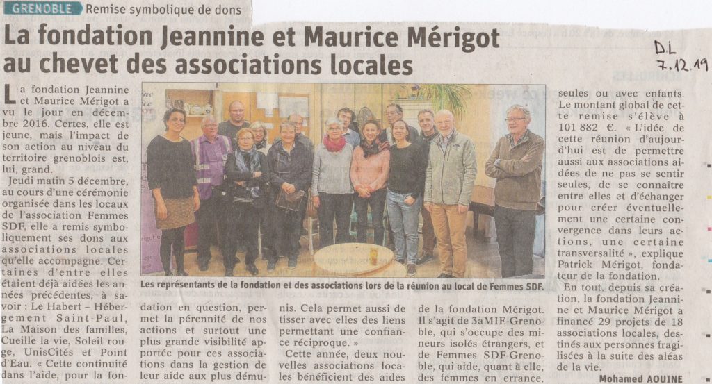Fondation MÉRIGOT 2019/ 2020 : entre continuités et nouveautés
